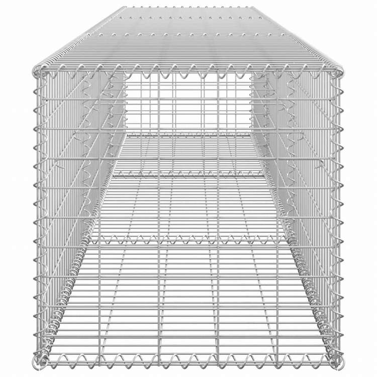 vidaXL ガビオンウォール カバー付き 亜鉛メッキ鋼製 300x50x50cmハードウェア フェンス&バリア フェンスパネル(代引不可)