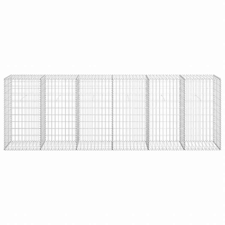 vidaXL ガビオンウォール カバー付き 亜鉛メッキ鋼製 300x50x100cmハードウェア フェンス&バリア フェンスパネル(代引不可)