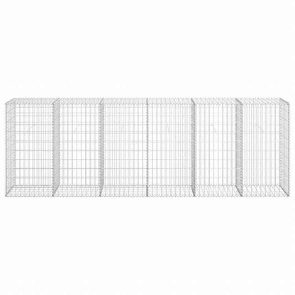 vidaXL ガビオンウォール カバー付き 亜鉛メッキ鋼製 300x50x100cmハードウェア フェンス&バリア フェンスパネル(代引不可)