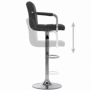 vidaXL バースツール 2点 ダークグレー 布製家具 チェア テーブル・バースツール(代引不可)