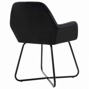 vidaXL ダイニングチェア 2点セット ブラック ベルベット製家具 チェア キッチン・ダイニングルームチェア(代引不可)