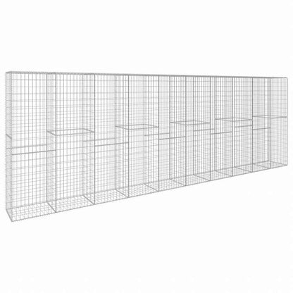 vidaXL カバー ガビオンウォール 亜鉛メッキ鋼製 600x50x200cmハードウェア フェンス&バリア フェンスパネル(代引不可)