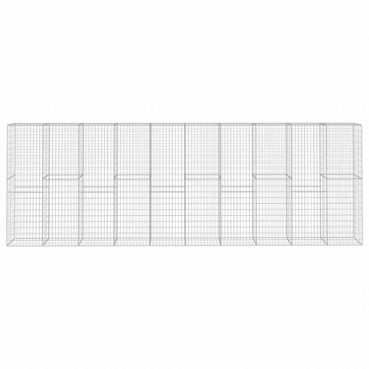 vidaXL カバー ガビオンウォール 亜鉛メッキ鋼製 600x50x200cmハードウェア フェンス&バリア フェンスパネル(代引不可)