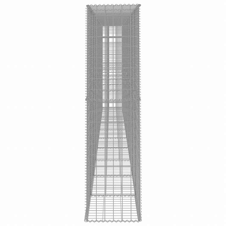 vidaXL カバー ガビオンウォール 亜鉛メッキ鋼製 600x50x200cmハードウェア フェンス&バリア フェンスパネル(代引不可)