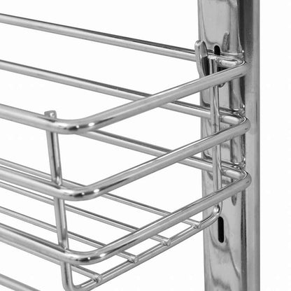 vidaXL 3段 引き出しキッチンワイヤーバスケット 47x15x55.5 cm シルバーホーム&ガーデン キッチン&ダイニング キッチンツール&調理器具 キッチン収納 調理道具ホルダー・ラック(代引不可)