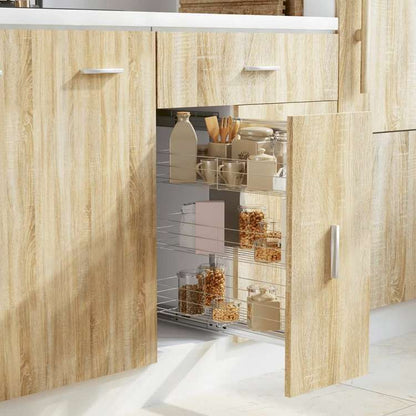 vidaXL 3段 引き出しキッチンワイヤーバスケット 47x25x56 cm シルバーホーム&ガーデン キッチン&ダイニング キッチンツール&調理器具 キッチン収納 調理道具ホルダー・ラック(代引不可)