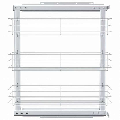 vidaXL 3段 引き出しキッチンワイヤーバスケット 47x25x56 cm シルバーホーム&ガーデン キッチン&ダイニング キッチンツール&調理器具 キッチン収納 調理道具ホルダー・ラック(代引不可)