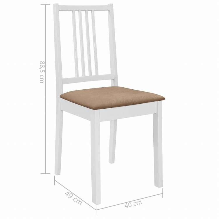 vidaXL ダイニング5点セット MDF材 ホワイト家具 家具セット キッチン・ダイニング 家具 Sets(代引不可)