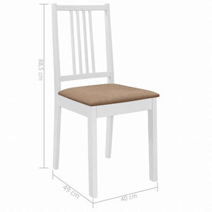 vidaXL ダイニング5点セット MDF材 ホワイト家具 家具セット キッチン・ダイニング 家具 Sets(代引不可)
