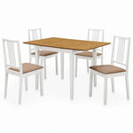 vidaXL ダイニング5点セット MDF材 ホワイト家具 家具セット キッチン・ダイニング 家具 Sets(代引不可)