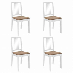 vidaXL ダイニング5点セット MDF材 ホワイト家具 家具セット キッチン・ダイニング 家具 Sets(代引不可)