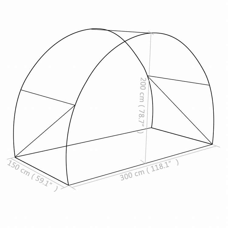 vidaXL 温室 4.5m2 300x150x200cmホーム&ガーデン 芝&ガーデン ガーデニング グリーンハウス・温室(代引不可)