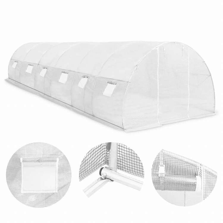 vidaXL 温室 27m2 900x300x200cmホーム&ガーデン 芝&ガーデン ガーデニング グリーンハウス・温室(代引不可)