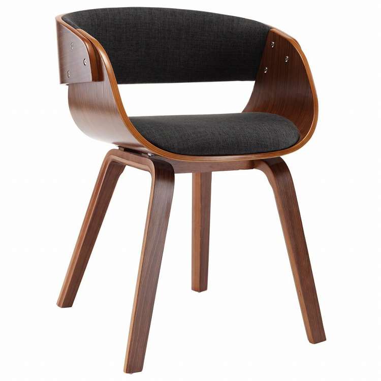 vidaXL ダイニングチェア グレイ 曲げ木&布製家具 チェア キッチン・ダイニングルームチェア(代引不可)