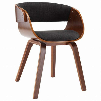 vidaXL ダイニングチェア グレイ 曲げ木&布製家具 チェア キッチン・ダイニングルームチェア(代引不可)