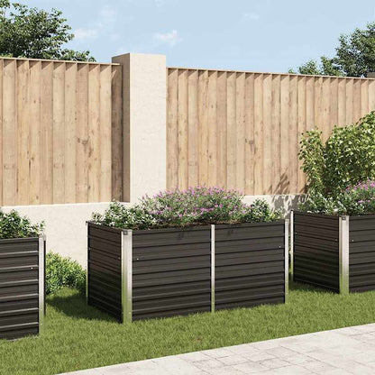 vidaXL レイズドガーデンプランター アントラシート 160x80x77cm 亜鉛メッキ鋼ホーム&ガーデン 芝&ガーデン ガーデニング 鉢植え・プランター(代引不可)