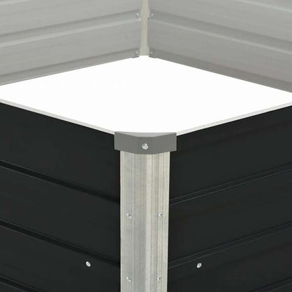 vidaXL レイズドガーデンプランター 129x129x45cm 亜鉛メッキ鋼製ホーム&ガーデン 芝&ガーデン ガーデニング 鉢植え・プランター(代引不可)