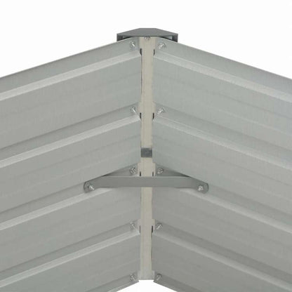 vidaXL レイズドガーデンプランター 129x129x45cm 亜鉛メッキ鋼製ホーム&ガーデン 芝&ガーデン ガーデニング 鉢植え・プランター(代引不可)