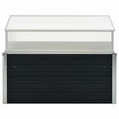 vidaXL 温室 アントラシート 100x100x77cm 亜鉛メッキ鋼製ホーム&ガーデン 芝&ガーデン ガーデニング 鉢植え・プランター(代引不可)