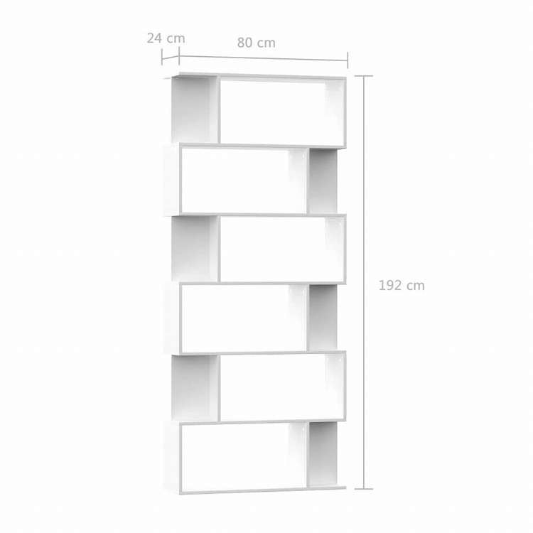 vidaXL オープンラック/間仕切り 白色 80x24x192cm パーティクルボード家具 棚 本棚・オープンラック(代引不可)