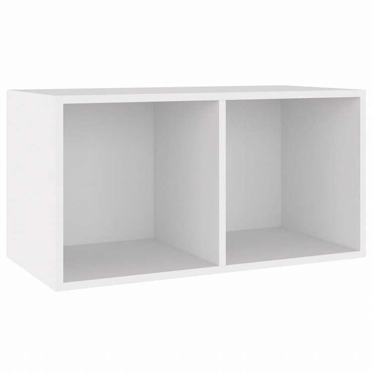 vidaXL レコード収納ボックス ホワイト 71x34x36cm エンジニアリングウッド家具 キャビネット&収納 メディア収納・ラック(代引不可)