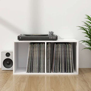 vidaXL レコード収納ボックス ホワイト 71x34x36cm エンジニアリングウッド家具 キャビネット&収納 メディア収納・ラック(代引不可)