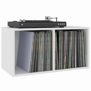 vidaXL レコード収納ボックス ホワイト 71x34x36cm エンジニアリングウッド家具 キャビネット&収納 メディア収納・ラック(代引不可)