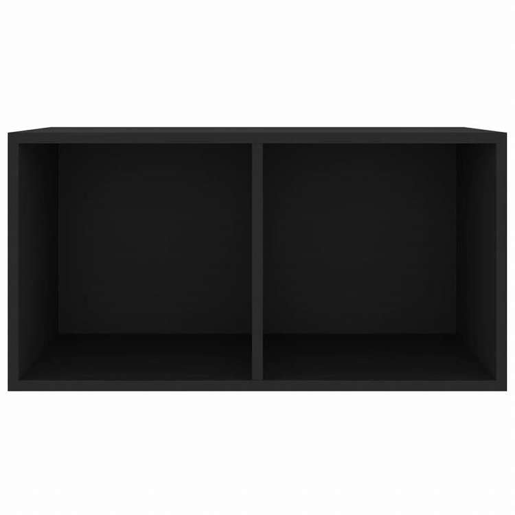 vidaXL レコード収納ボックス ブラック 71x34x36cm エンジニアリングウッド家具 キャビネット&収納 メディア収納・ラック(代引不可)