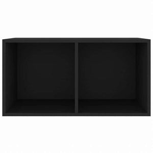 vidaXL レコード収納ボックス ブラック 71x34x36cm エンジニアリングウッド家具 キャビネット&収納 メディア収納・ラック(代引不可)