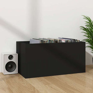 vidaXL レコード収納ボックス ブラック 71x34x36cm エンジニアリングウッド家具 キャビネット&収納 メディア収納・ラック(代引不可)