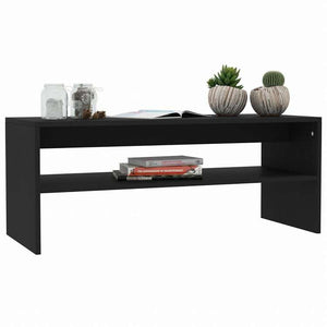 vidaXL コーヒーテーブル 黒色 100x40x40cm パーティクルボード家具 テーブル アクセントテーブル コーヒーテーブル(代引不可)