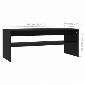 vidaXL コーヒーテーブル 黒色 100x40x40cm パーティクルボード家具 テーブル アクセントテーブル コーヒーテーブル(代引不可)