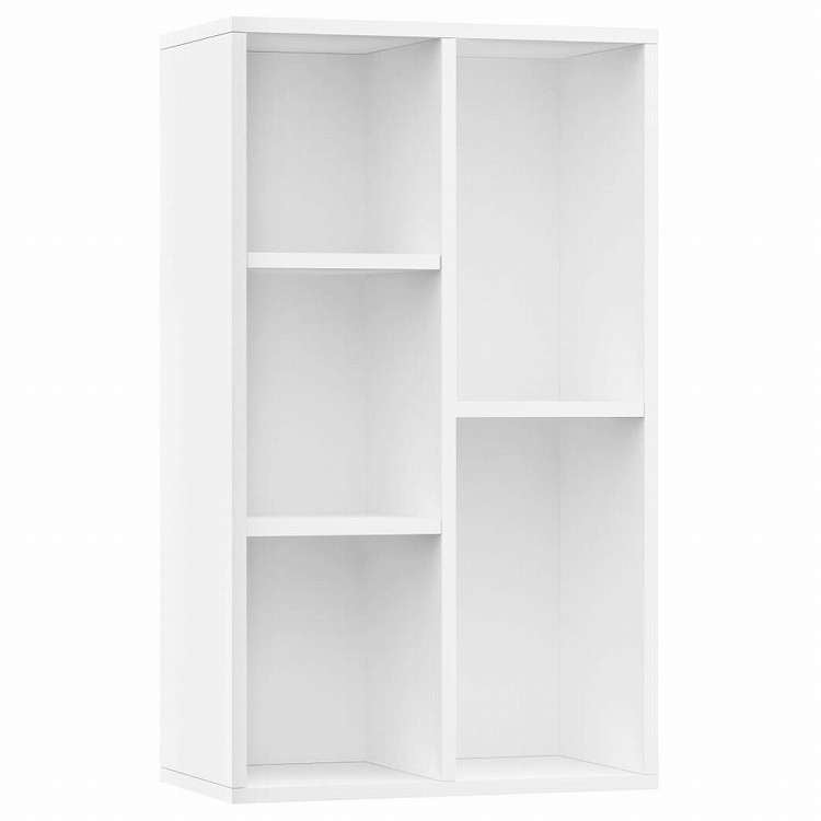vidaXL ブックキャビネット/サイドボード ホワイト 50x25x80 cm エンジニアリングウッド家具 棚 本棚・オープンラック(代引不可)