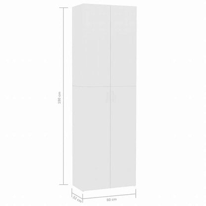 vidaXL オフィスキャビネット ホワイト 60x32x190cm エンジニアリングウッド家具 キャビネット&収納 ファイル棚(代引不可)