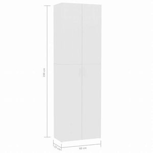 vidaXL オフィスキャビネット ホワイト 60x32x190cm エンジニアリングウッド家具 キャビネット&収納 ファイル棚(代引不可)