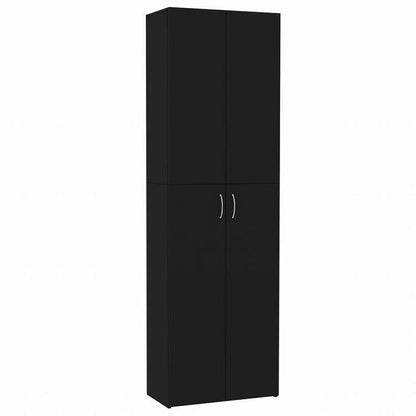 vidaXL オフィスキャビネット ブラック 60x32x190cm エンジニアリングウッド家具 キャビネット&収納 ファイル棚(代引不可)
