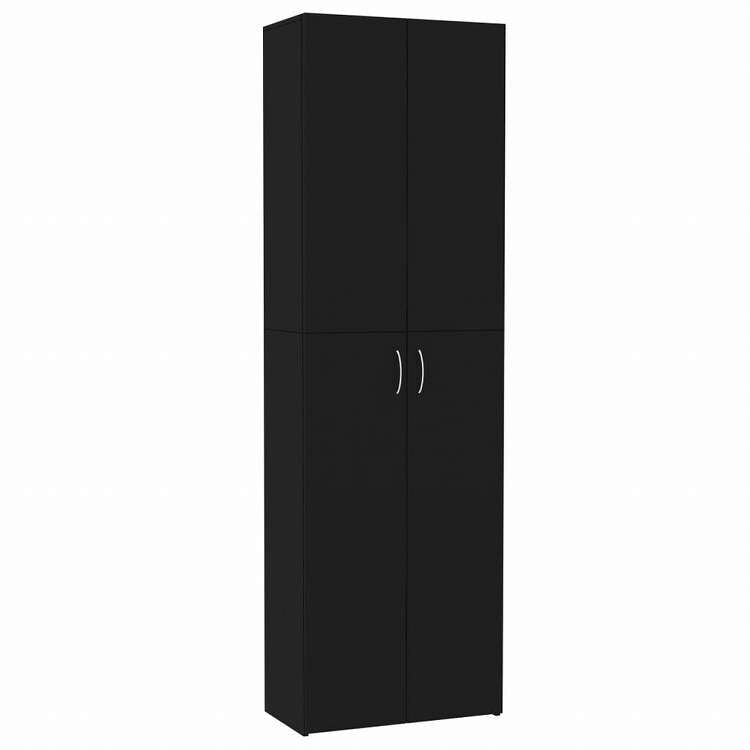 vidaXL オフィスキャビネット ブラック 60x32x190cm エンジニアリングウッド家具 キャビネット&収納 ファイル棚(代引不可)