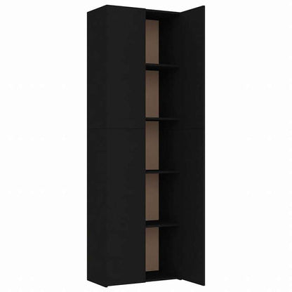 vidaXL オフィスキャビネット ブラック 60x32x190cm エンジニアリングウッド家具 キャビネット&収納 ファイル棚(代引不可)