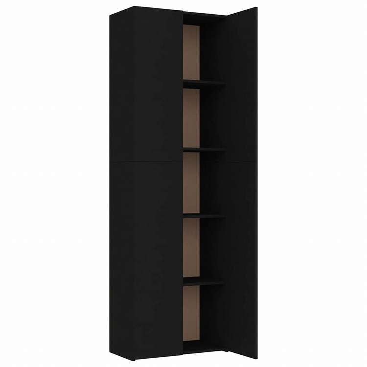 vidaXL オフィスキャビネット ブラック 60x32x190cm エンジニアリングウッド家具 キャビネット&収納 ファイル棚(代引不可)