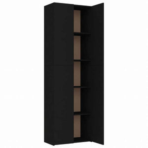 vidaXL オフィスキャビネット ブラック 60x32x190cm エンジニアリングウッド家具 キャビネット&収納 ファイル棚(代引不可)