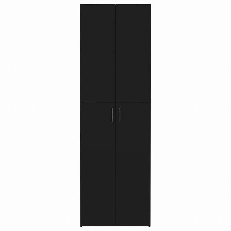 vidaXL オフィスキャビネット ブラック 60x32x190cm エンジニアリングウッド家具 キャビネット&収納 ファイル棚(代引不可)
