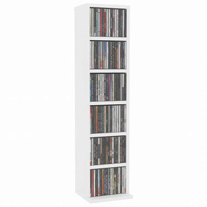 vidaXL CDキャビネット ホワイト 21x20x88cm エンジニアリングウッド家具 キャビネット&収納 メディア収納・ラック(代引不可)