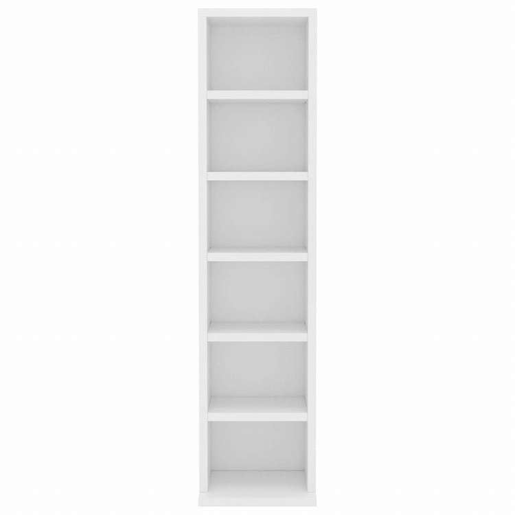 vidaXL CDキャビネット ホワイト 21x20x88cm エンジニアリングウッド家具 キャビネット&収納 メディア収納・ラック(代引不可)