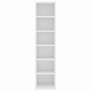 vidaXL CDキャビネット ホワイト 21x20x88cm エンジニアリングウッド家具 キャビネット&収納 メディア収納・ラック(代引不可)