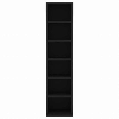 vidaXL CDキャビネット ブラック 21x20x88cm エンジニアリングウッド家具 キャビネット&収納 メディア収納・ラック(代引不可)