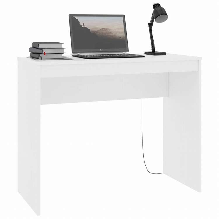 vidaXL デスク ホワイト 90x40x72cm エンジニアリングウッド家具 オフィス家具 デスク(代引不可)