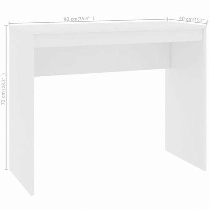 vidaXL デスク ホワイト 90x40x72cm エンジニアリングウッド家具 オフィス家具 デスク(代引不可)