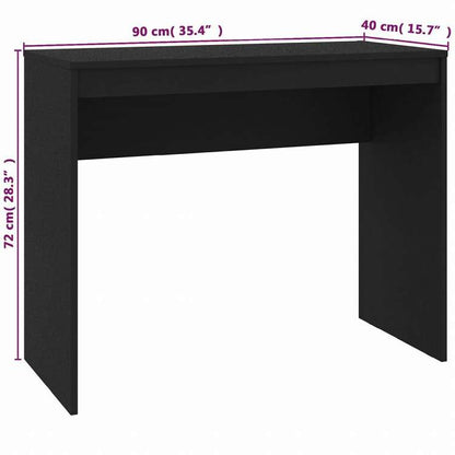 vidaXL デスク ブラック 90x40x72cm エンジニアリングウッド家具 オフィス家具 デスク(代引不可)
