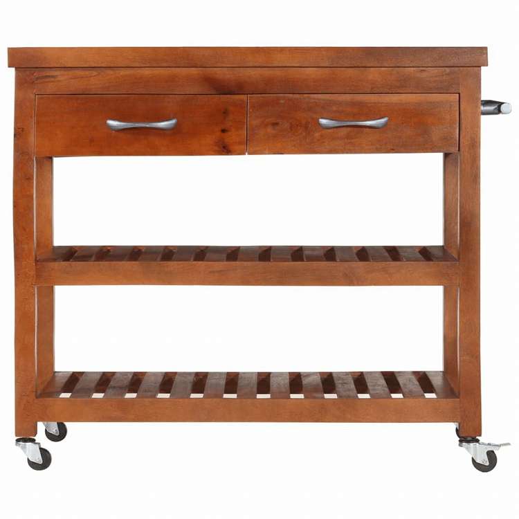 vidaXL キッチントロリー 100x48x89cm アカシア無垢材家具 トローリー キッチン・ダイニング トローリー(代引不可)