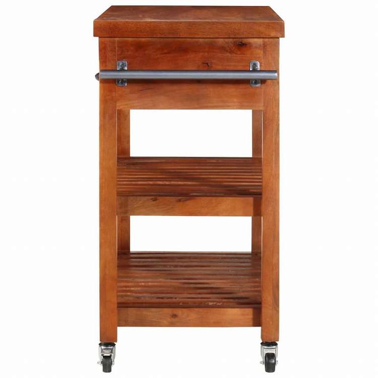 vidaXL キッチントロリー 100x48x89cm アカシア無垢材家具 トローリー キッチン・ダイニング トローリー(代引不可)